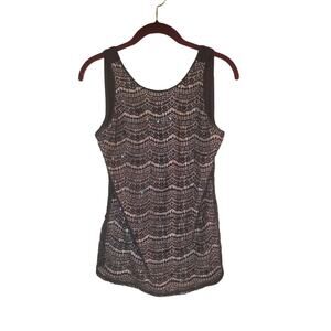 NWT Maurices Black Sequin Lace Tank Top Size Medium